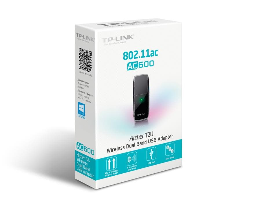 کارت شبکه USB بی سیم تی پی لینک Archer T2U مدل AC600 دوبانده — تصویر ۳