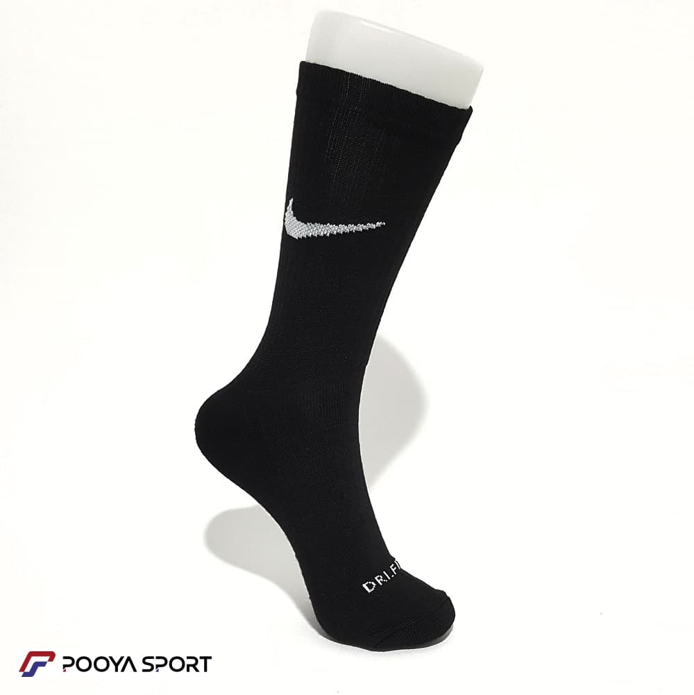 جوراب ورزشی حوله ای نایک Nike ساق متوسط مشکی — تصویر ۵