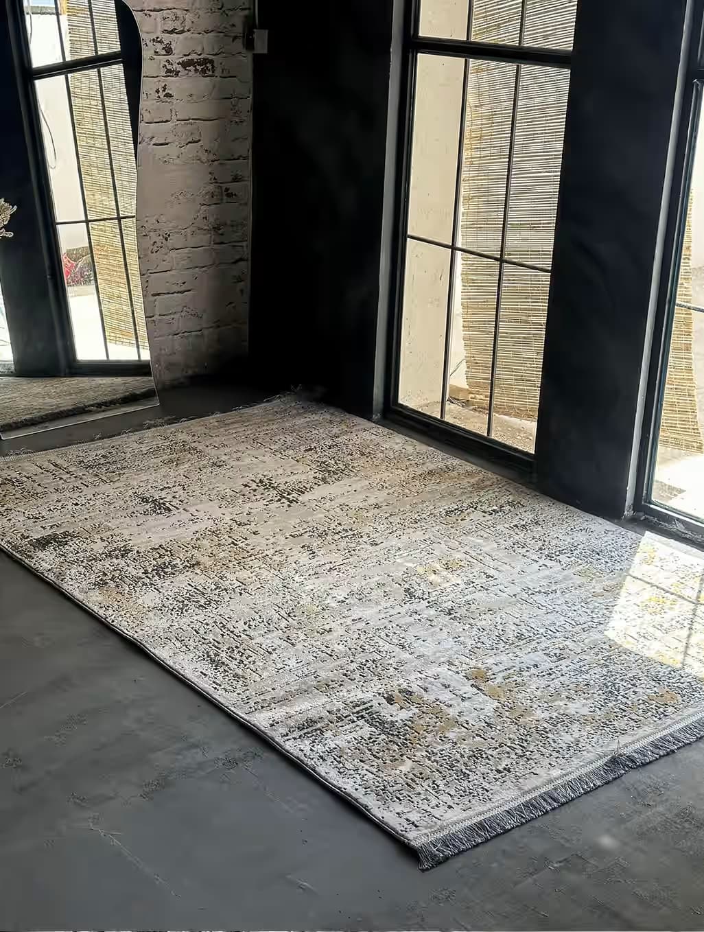 فرش ترک و مدرن طرح پتینه رنگ کرم بژ کد 41180kb — تصویر ۶