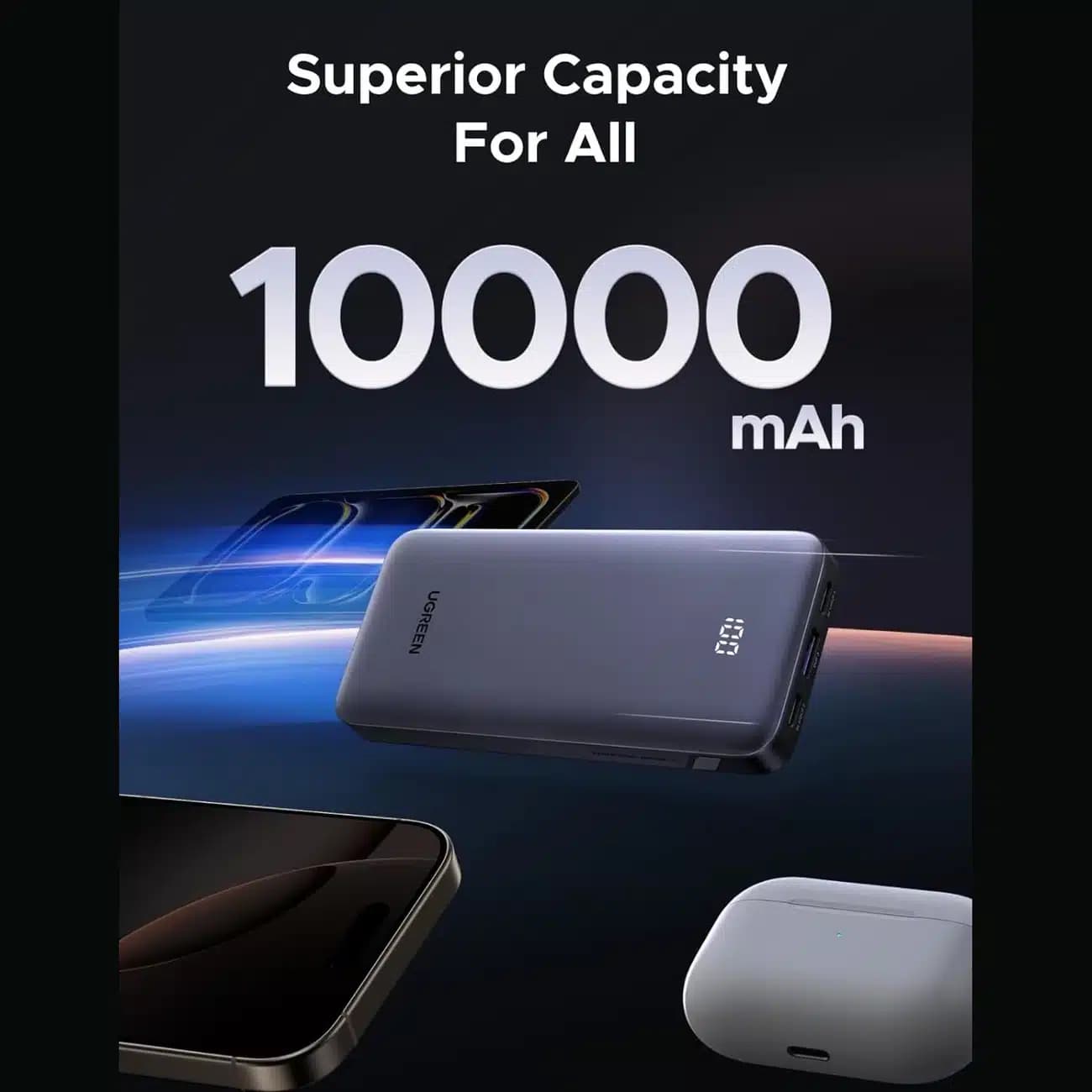 پاور بانک 10000 یوگرین UGREEN مدل PB535 55994 توان 30 وات — تصویر ۵