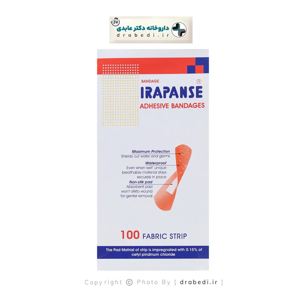 چسب زخم پارچه ای ایراپانس 100 عددی — تصویر ۳