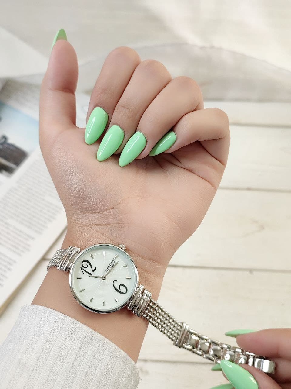 ساعت زنانه مارک longines کیفیت عالی رنگ ثابت در رنگ بندی متنوع کد 1924187 — تصویر ۳
