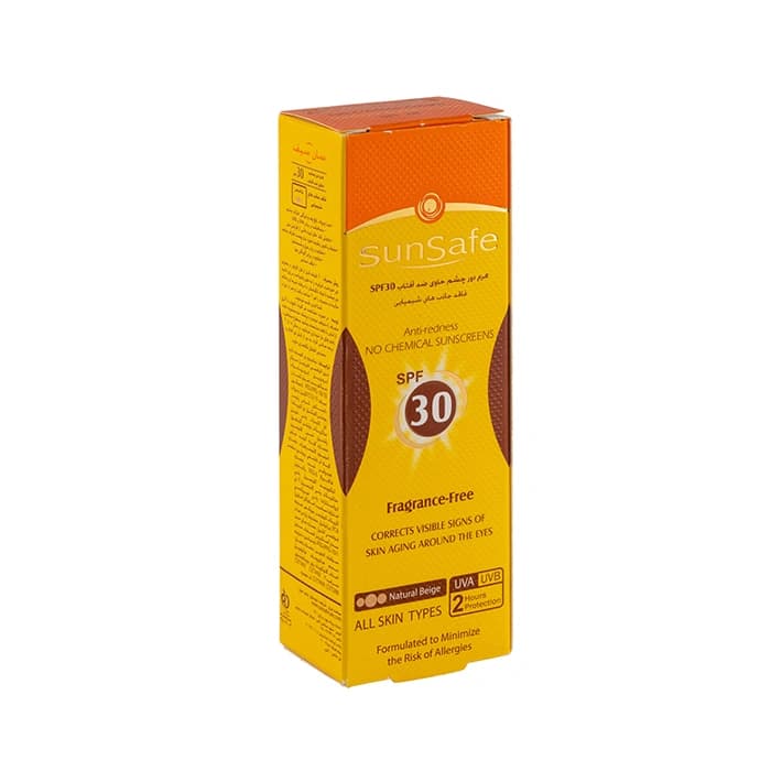 کرم ضد آفتاب دور چشم بژ طبیعی SPF30 سان سیف — تصویر ۴