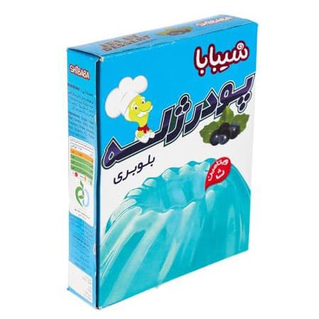 پودر ژله بلوبری شیبابا مقدار 100 گرم — تصویر ۲