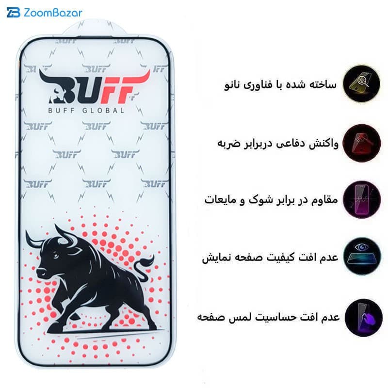 گلس بوف مدل Black Fighter-Guarantee مناسب برای گوشی موبایل اپل iPhone 16/ 15/ 14 Pro — تصویر ۴