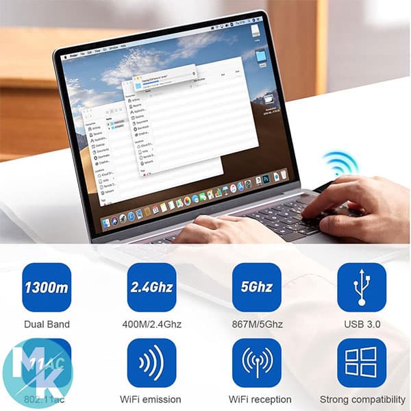 دانگل گیرنده وای فای برند AXFEE مدل 802.11 — تصویر ۲