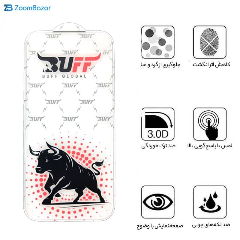 گلس بوف مدل Fighter Clear Edge مناسب برای گوشی موبایل اپل iPhone 17 Pro Max — تصویر ۴