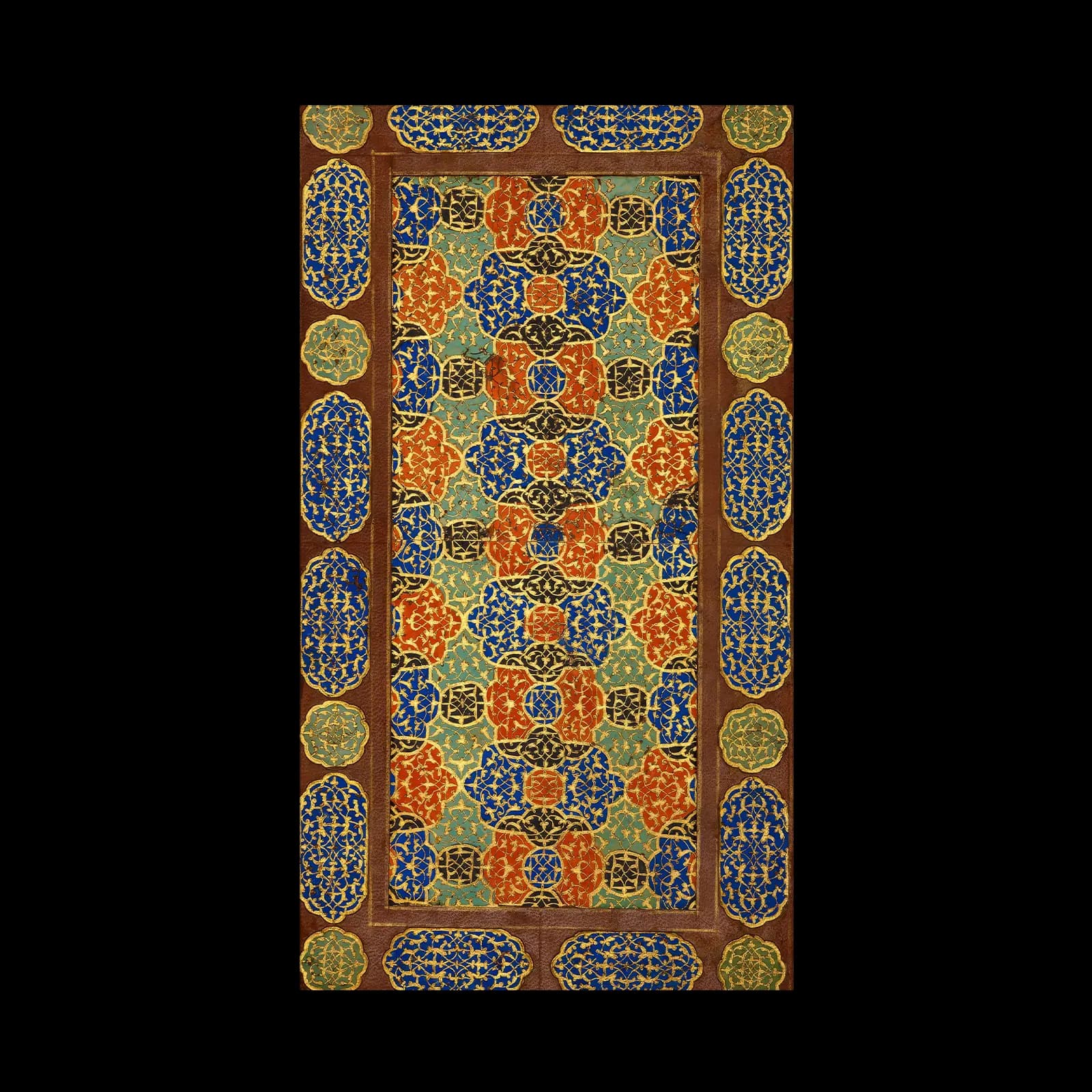 نقش هندسی مذهّب جلد کتاب – تابلو نقاشی کتاب قصص النبیا