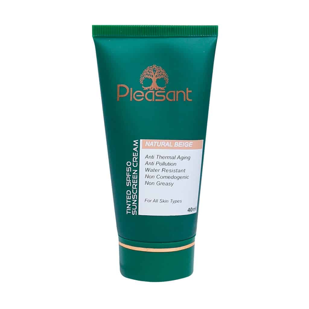 کرم ضد آفتاب رنگی بژ روشن SPF50 پلزنت 40 میلی لیتر