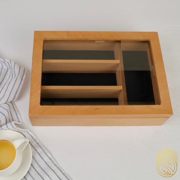 باکس تی بگ چوبی 4 خانه درب دار sh367 — تصویر ۴