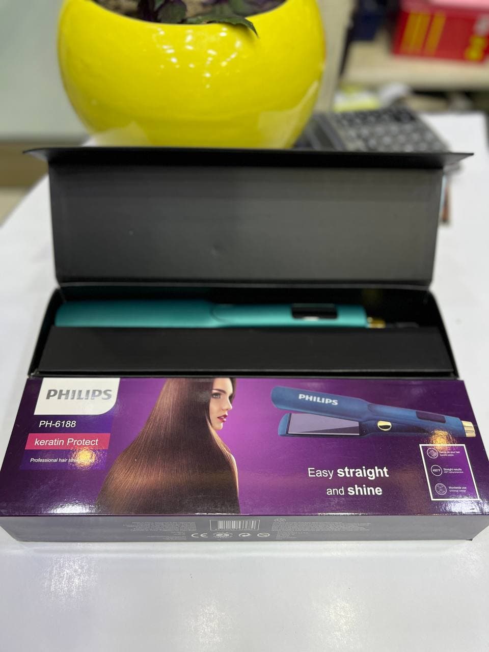 اتو مو فیلیپس مدل PH-6188 مخصوص موهای کراتیه اصل — تصویر ۴