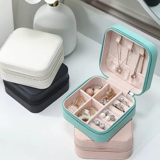 کیف نظم دهنده جعبه جواهرات مینی مسافرتی کیوت فانتزی کاربردی نظم دهنده بدلیجات و طلا — تصویر ۵