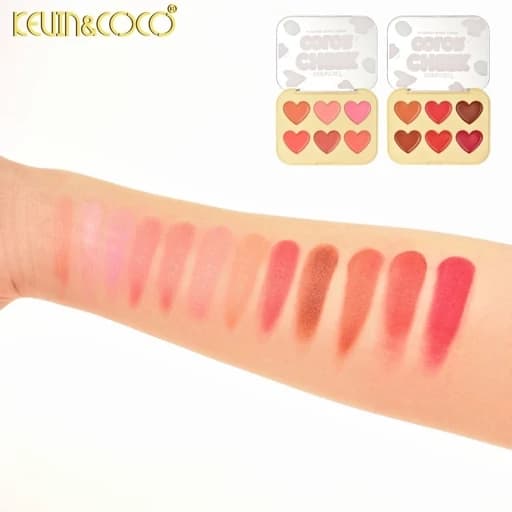 پالت رژ ماکارون سایه چشم رژگونه قلبی پینترستی فوق العاده نرم و روان و پر مواد پیگمنت عالی کیوت فانتزی — تصویر ۴
