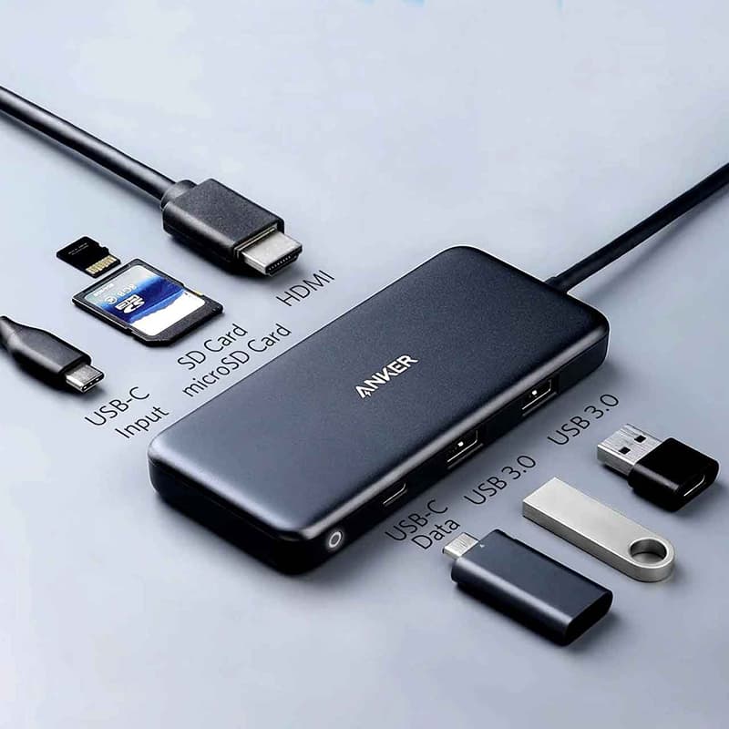 هاب 7 پورت USB-C انکر مدل Premium 7-in-1 A8346 — تصویر ۱۰