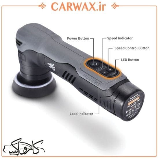 پک دستگاه پولیش اوربیتال و روتاری (دوال اکشن) بیسیم کوچک شاین میت مدل ShineMate Polisher EB210 — تصویر ۲