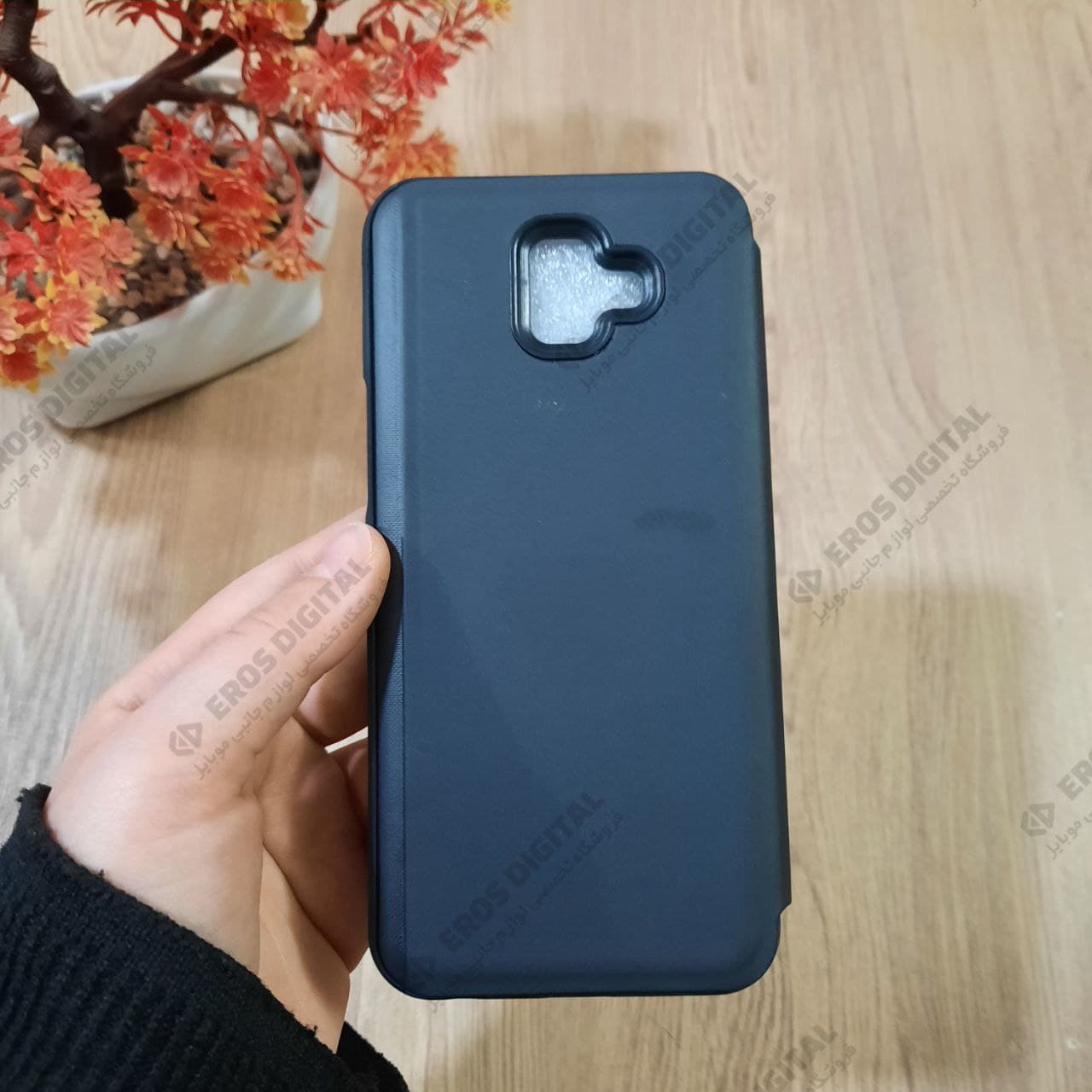 قاب کلاسوری گوشی Samsung Galaxy J6 Plus مدل Clear View Standing — تصویر ۲