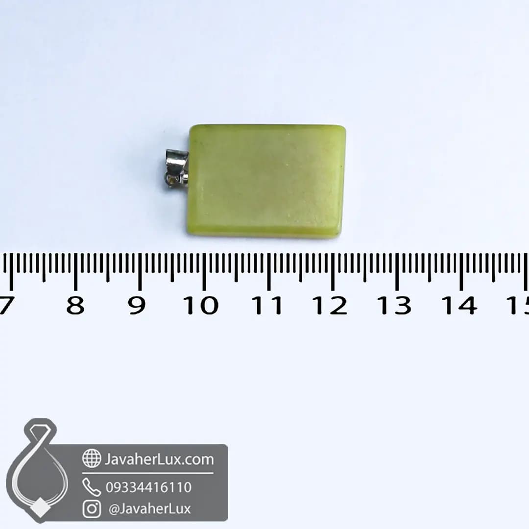 گردنبند یشم زرد اصل و طبیعی سنگ فراوانی و دانایی _ کد : 400719 — تصویر ۵