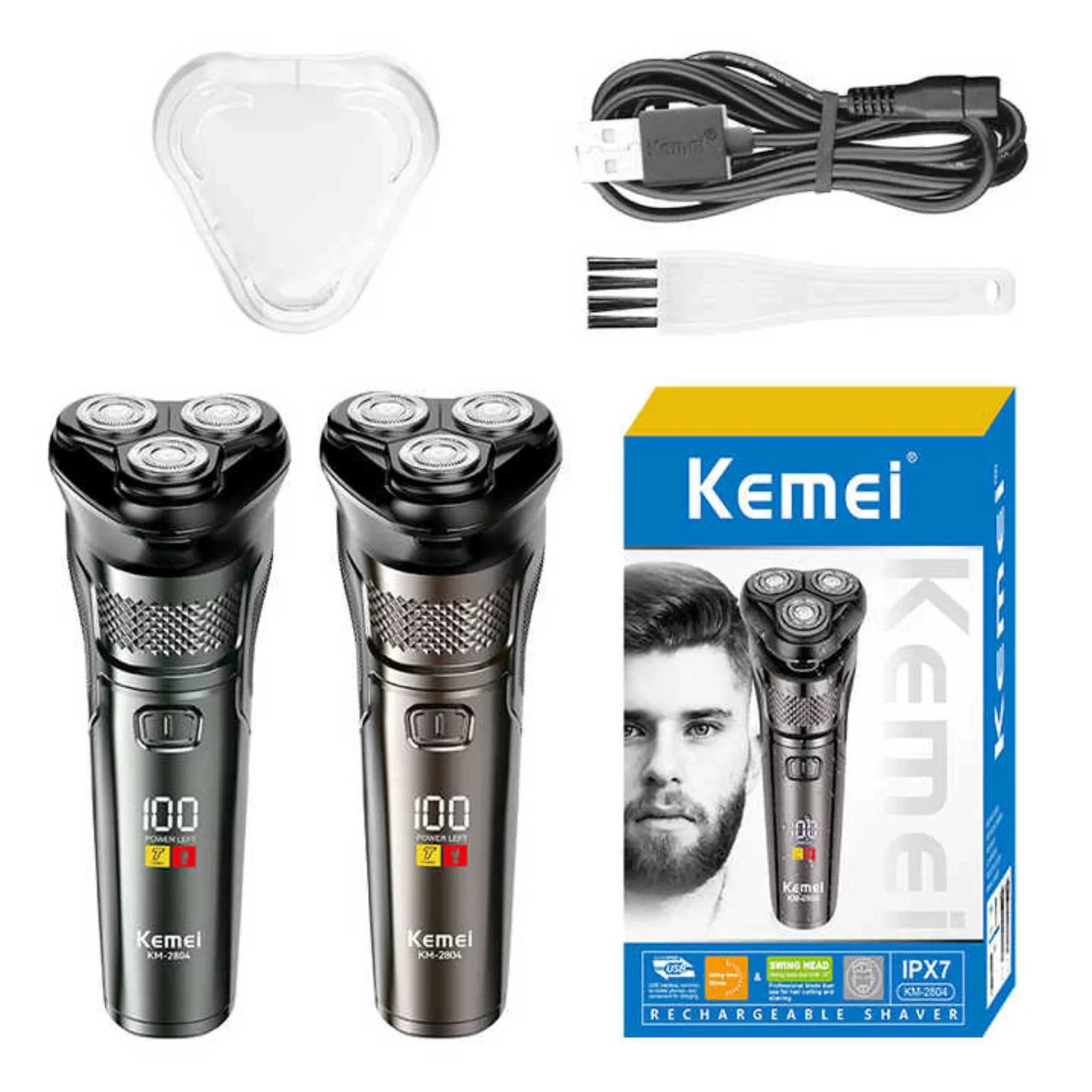 ریش تراش کیمی مدل KM-2804 با برش مستقیم و ضد آب — تصویر ۲