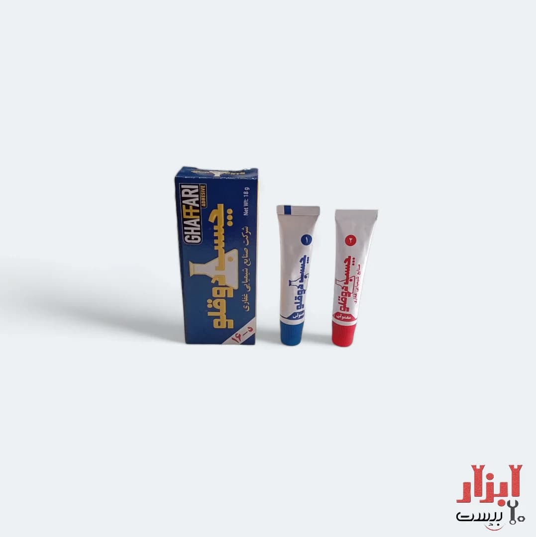 چسب دوقلو رنگی غفاری 18 گرم — تصویر ۲