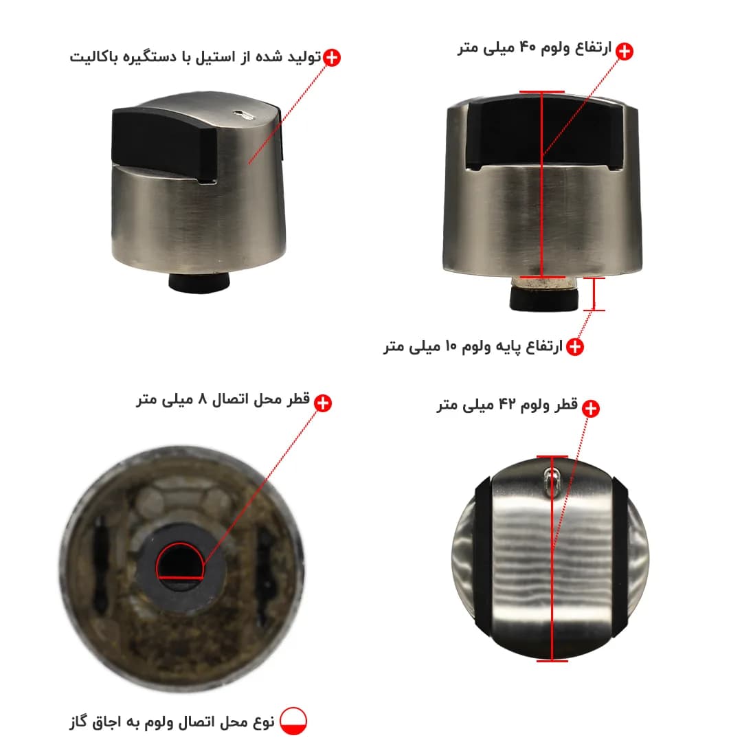ولوم فلزی اجاق گاز اسنوا کد 004 — تصویر ۲