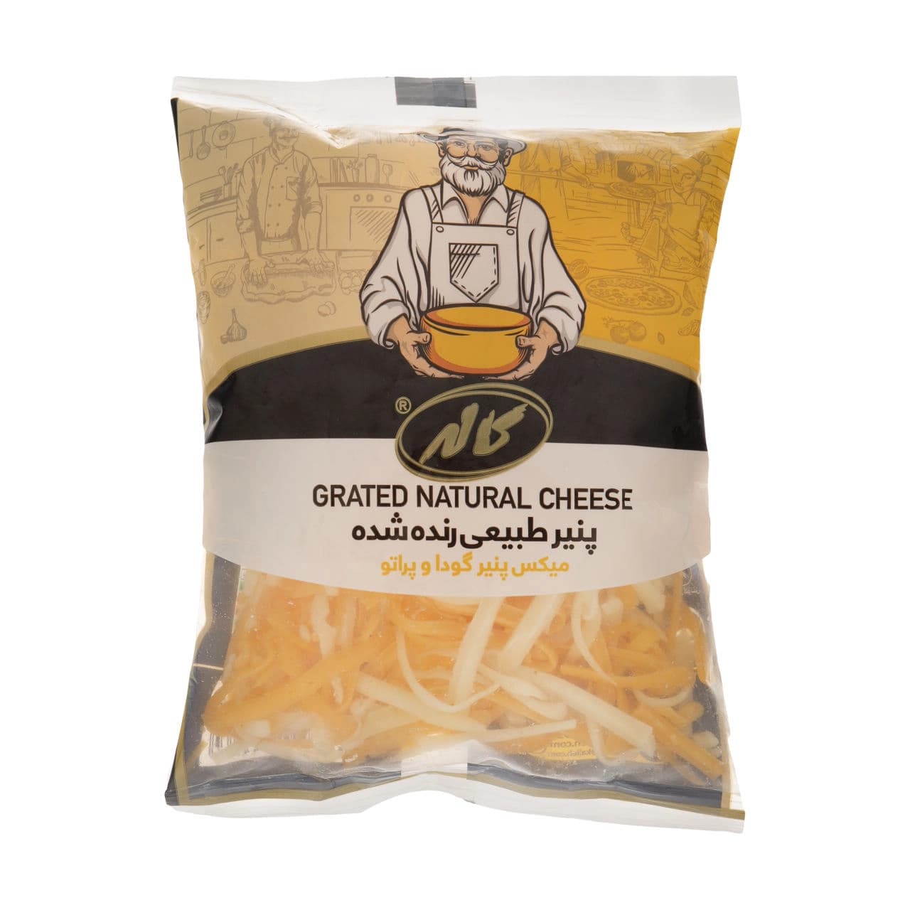 پنیر رنده شده طبیعی گودا و پراتو 180 گرمی کاله در بسته 30 عددی