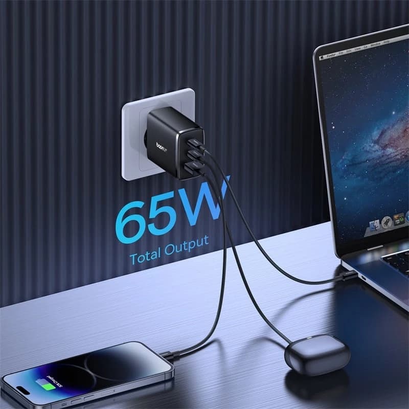 شارژر موبایل باسئوس مدل Cube Pro 2C+U 65W — تصویر ۲