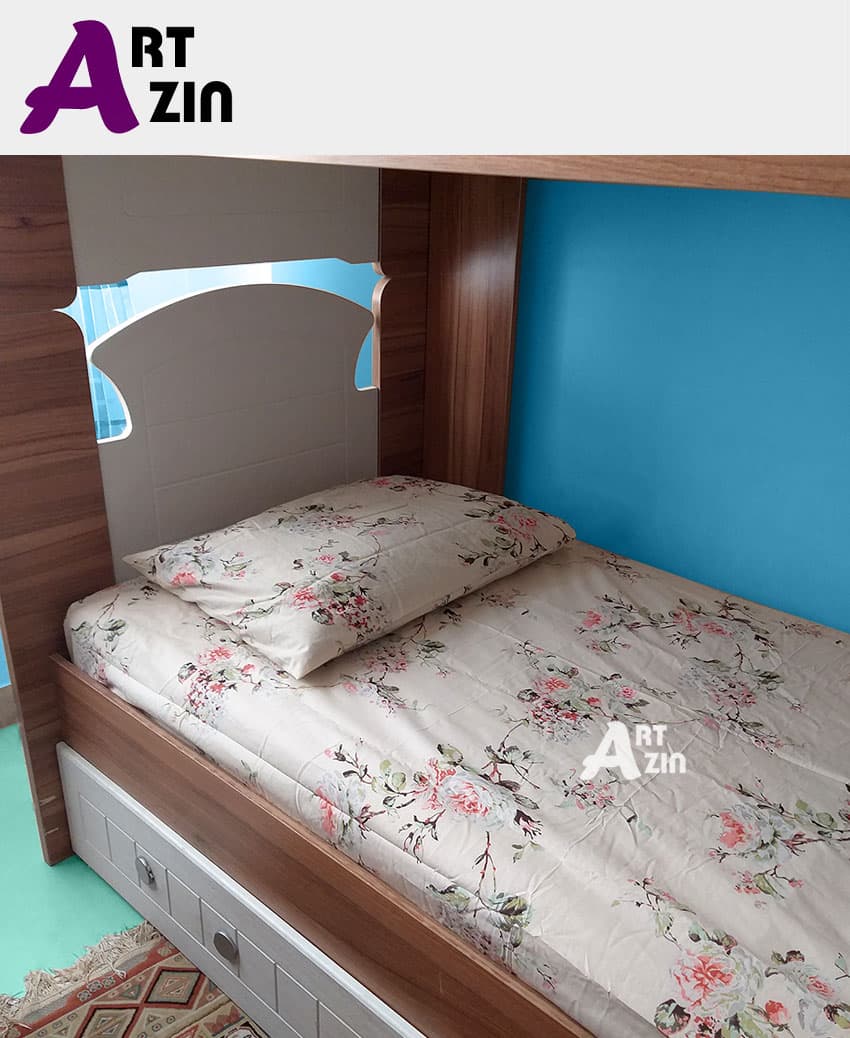 ملحفه سفید گلدار تخت 100% پنبه یک نفره برند مریم سایز 200*90 سانتی متری کد: 1 – 1011