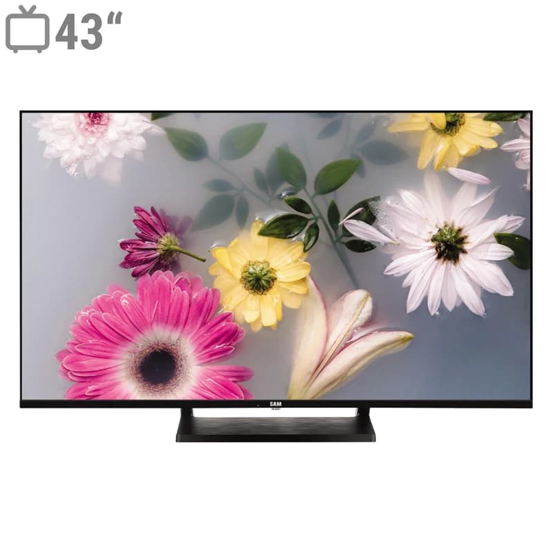 تلویزیون 43 اینچ ال ای دی هوشمند سام مدل UQ43D6500MH با کیفیت تصویر Full HD، پنل IPS، سیستم عامل اندروید، صدای 20 وات و دو درگاه HDMI و USB