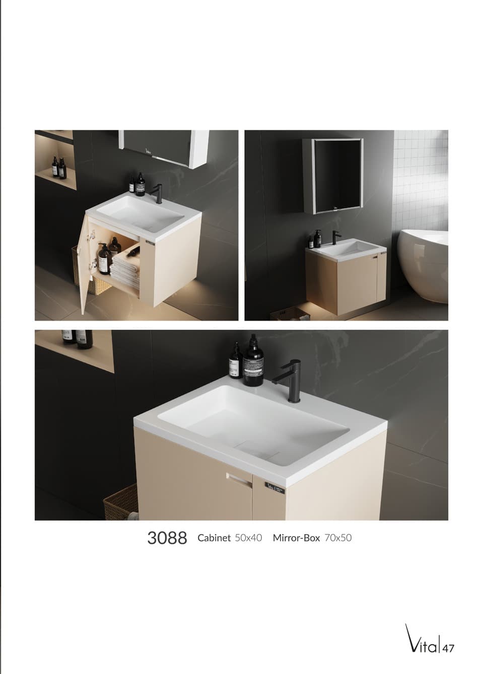 کابینت روشویی ویتا مدل 3088 — تصویر ۳