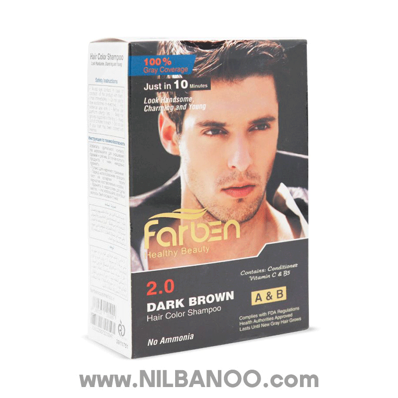 شامپو رنگ فاربن Farben Hair Color Shampoo — تصویر ۲