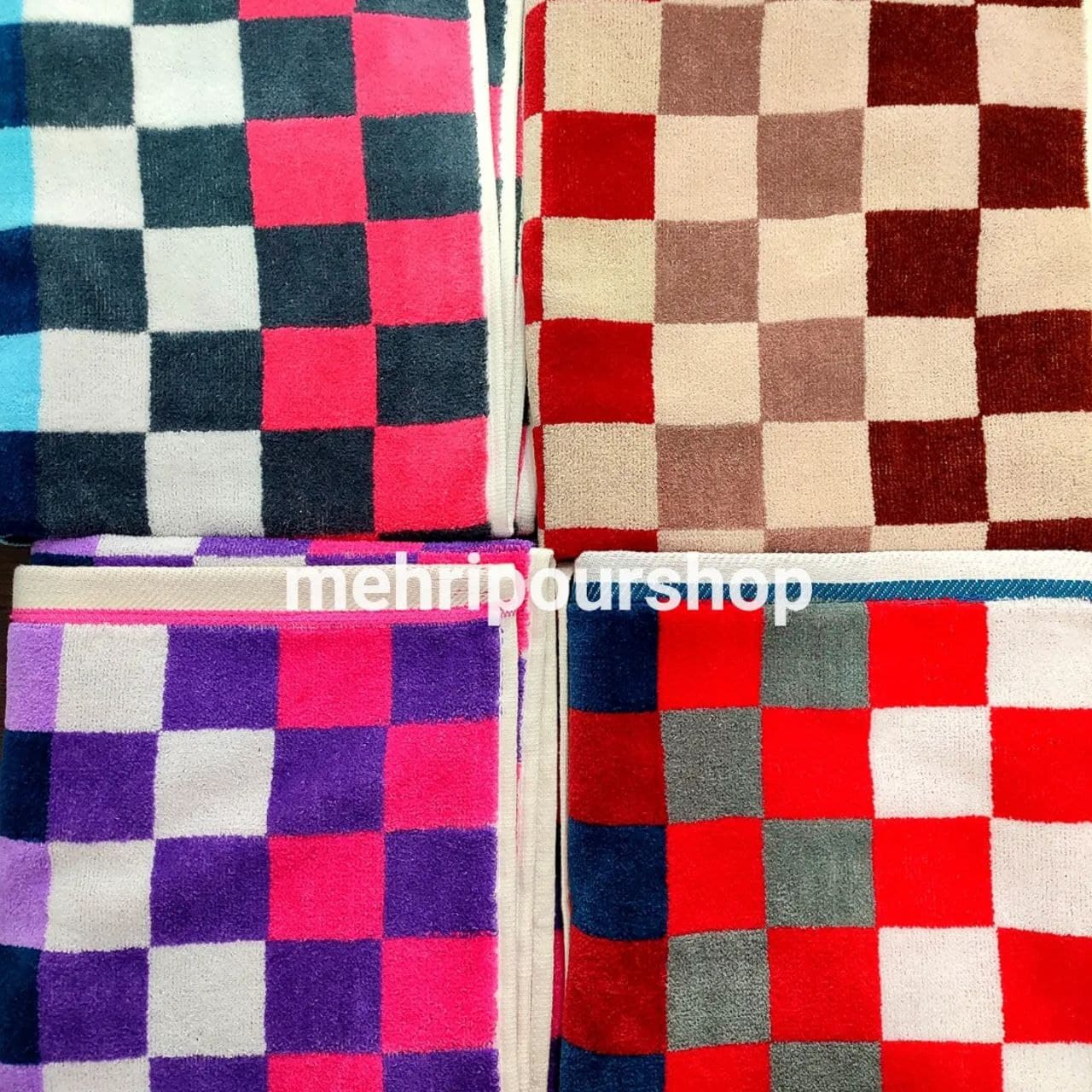 حوله دستی ماندگار طرح شطرنجی — تصویر ۳