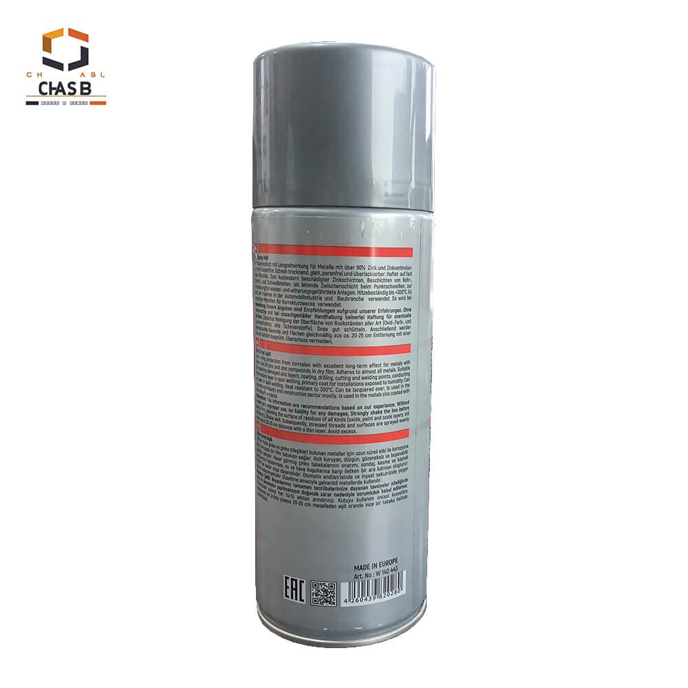 اسپری ضد زنگ زینک وینکل آلمان – اسپری گالوانیزه WINKEL ZINC SPRAY 400ml — تصویر ۲