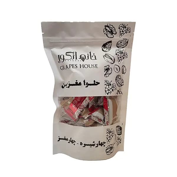 حلوا مغزی چهار شیره چهارمغز 200 گرمی خانه انگور