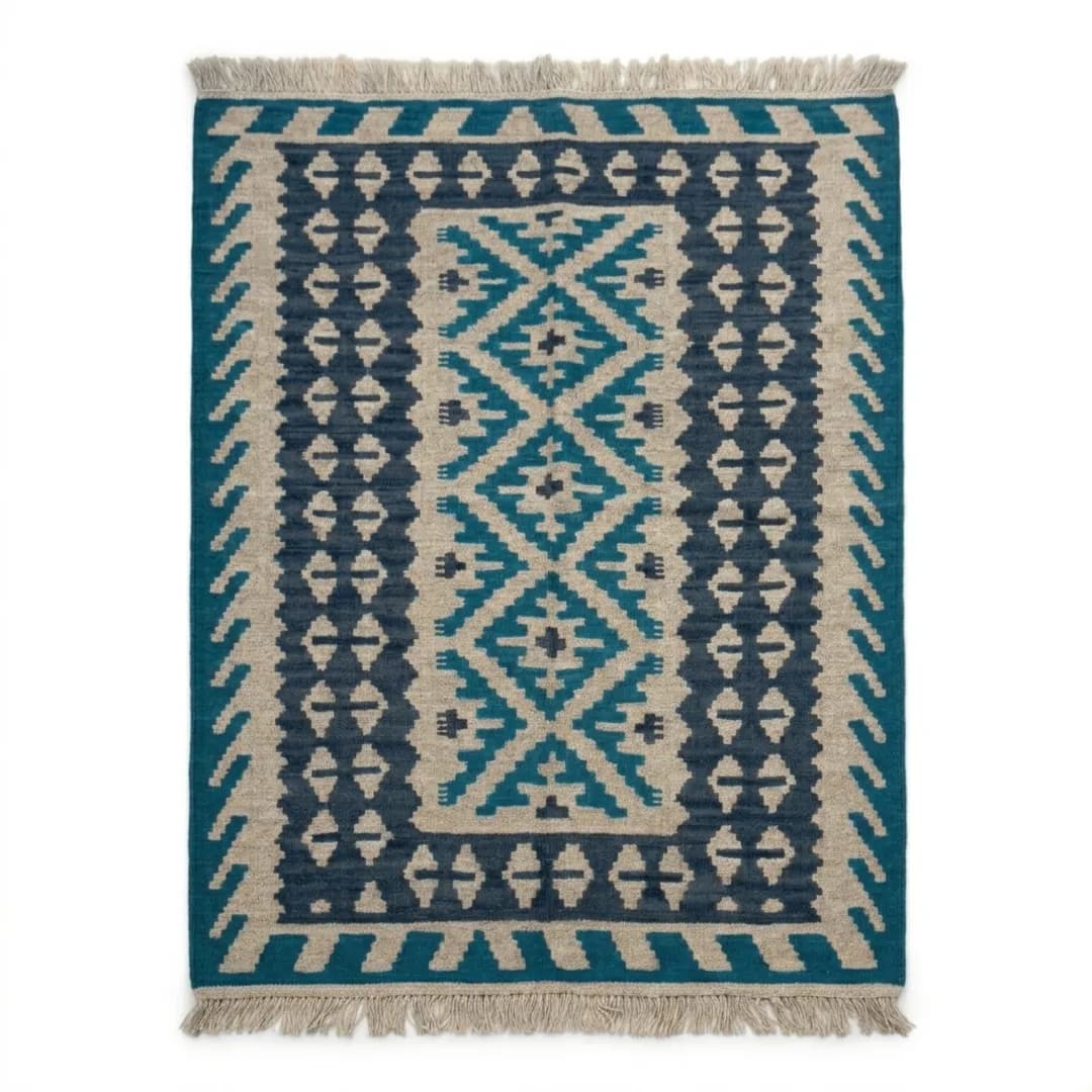 گلیم 1.5*1 پشم گوسفندی کد 007