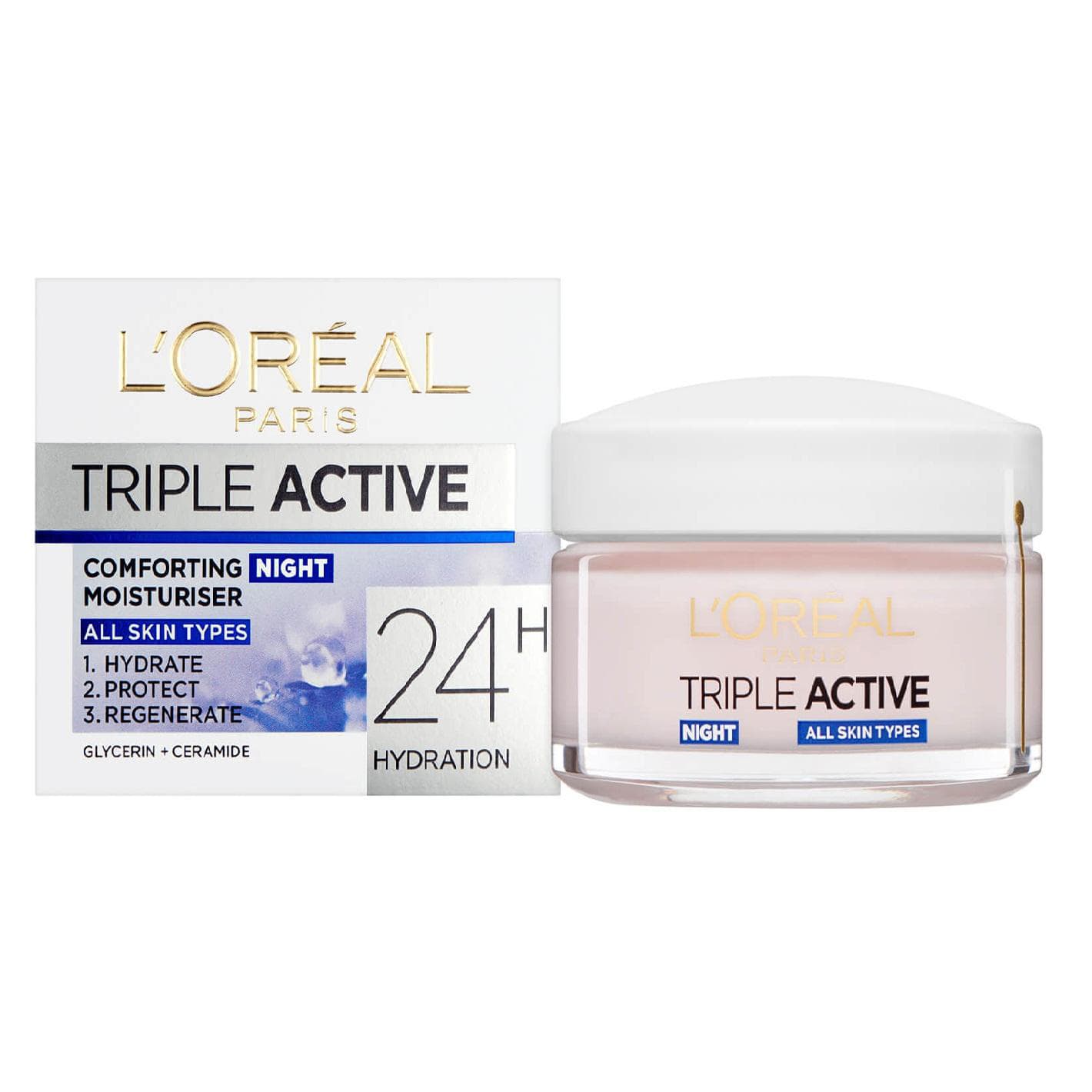 کرم آبرسان شب لورال مدل تریپل اکتیو Triple Active – حجم 50 میل — تصویر ۳