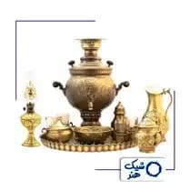 ست سماور 14 پارچه برنجی طرح هخامنشی