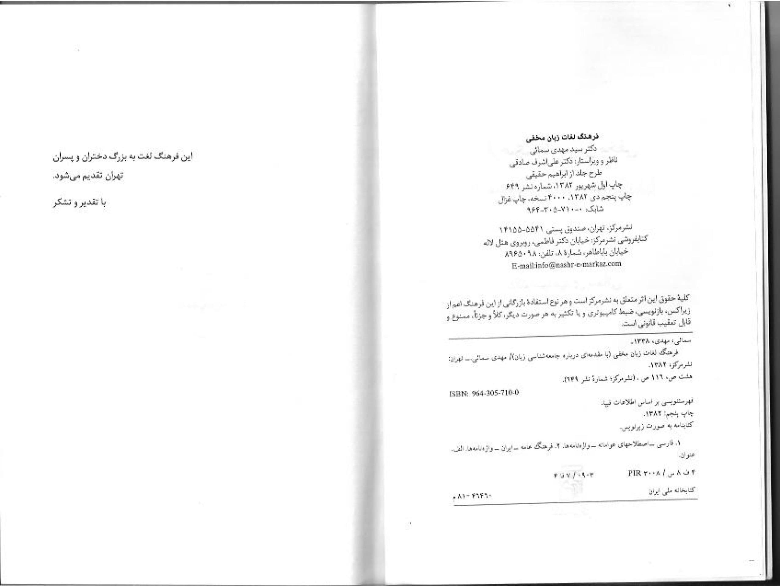 دانلود کتاب فرهنگ لغات زبان مخفی (با مقدمه ای درباره جامعه شناسی زبان) از مهدی سمائی — تصویر ۳