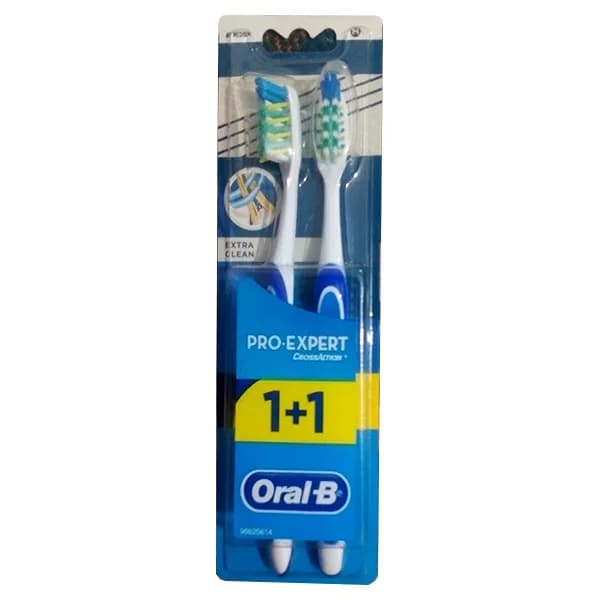 مسواک اورال-بی سری Pro Expert Crossaction مدل All In One با برس متوسط – بسته 2 عددی