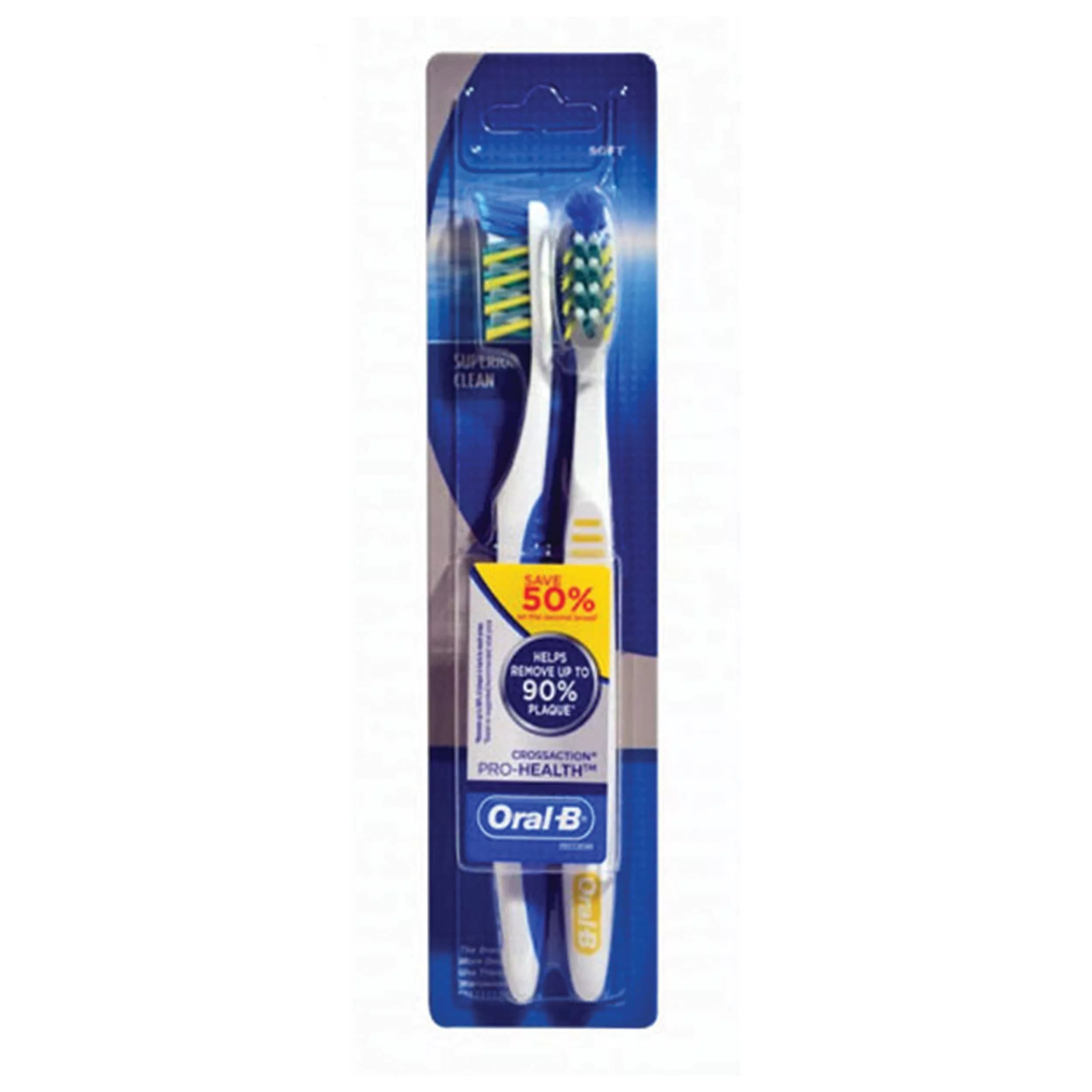 مسواک اورال-بی مدل Crossaction pro با برس نرم بسته 2 عددی