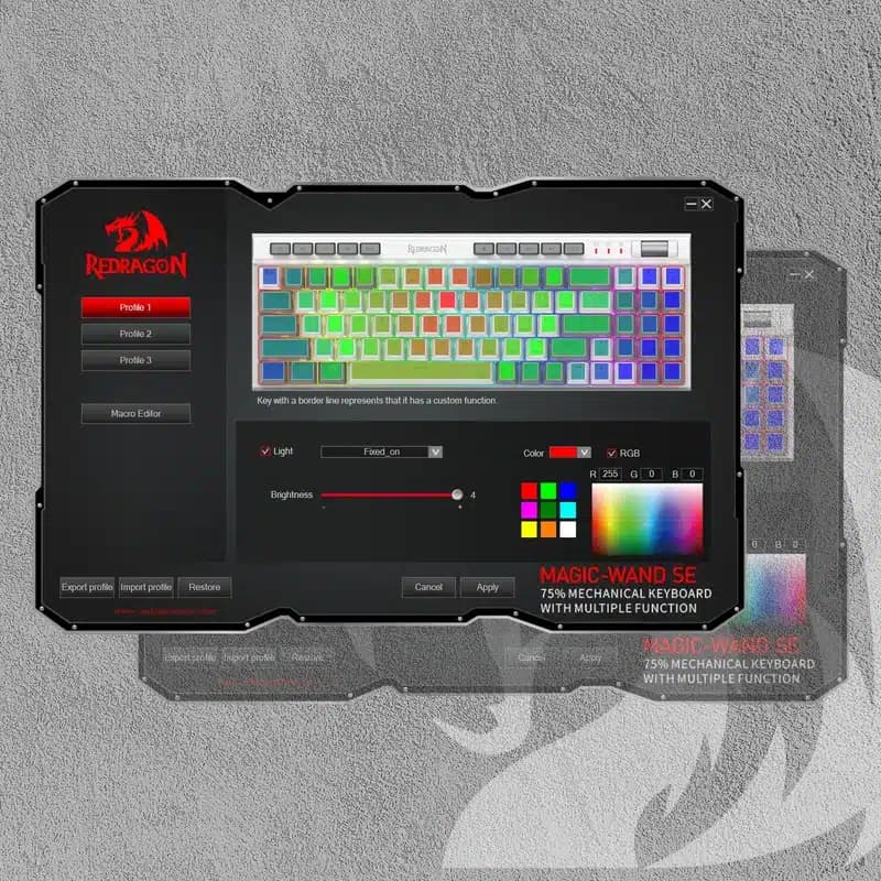 کیبورد Redragon K655 Magic Wand SE WG — تصویر ۶