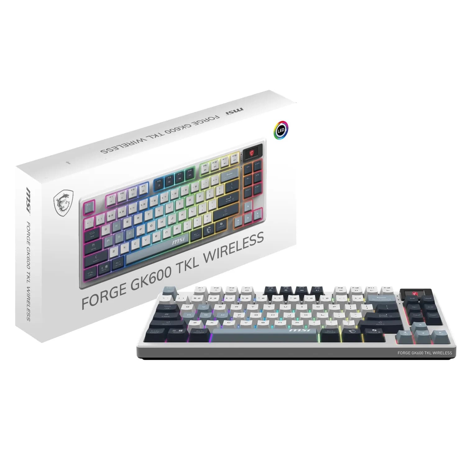 کیبورد MSI Forge GK600 TKL Wireless Sky — تصویر ۶