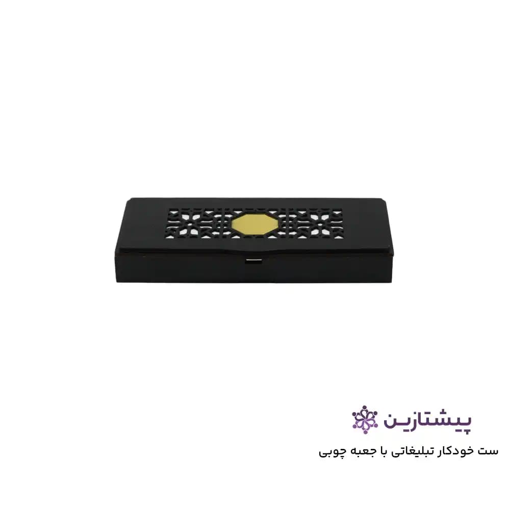 ست خودکار جفت سر تاچ تبلیغاتی با جعبه چوبی مگنتی 3 رنگ — تصویر ۴