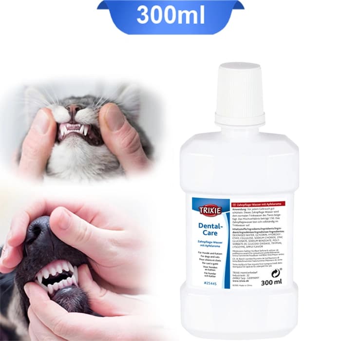 دهانشویه سگ و گربه تریکسی طعم سیب وزن 300 میلی لیتر Trixie Dental Care Water