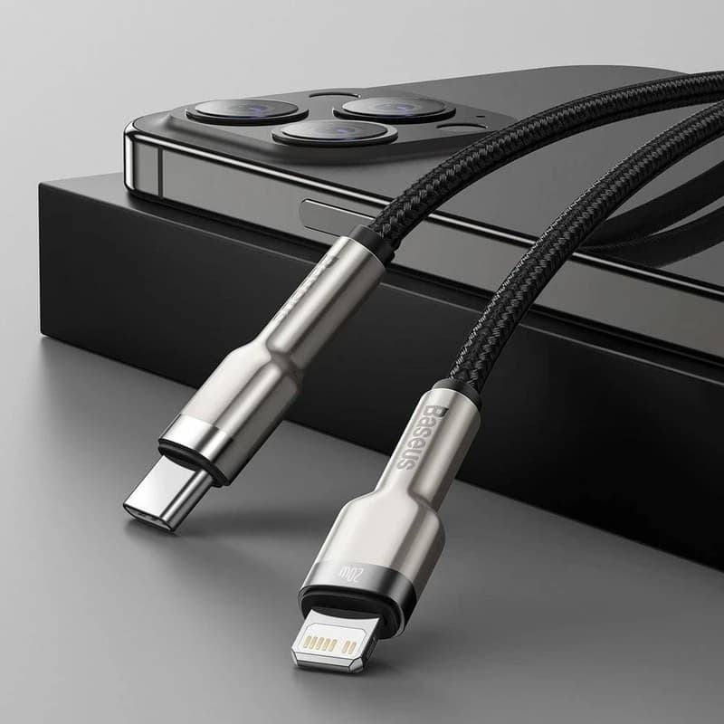 کابل شارژ باسئوس USB-C به لایتنینگ مدل CATLJK-01 طول 25 سانتیمتر — تصویر ۶