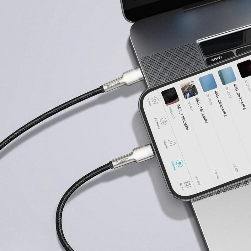 کابل شارژ باسئوس USB-C به لایتنینگ مدل CATLJK-01 طول 25 سانتیمتر — تصویر ۳