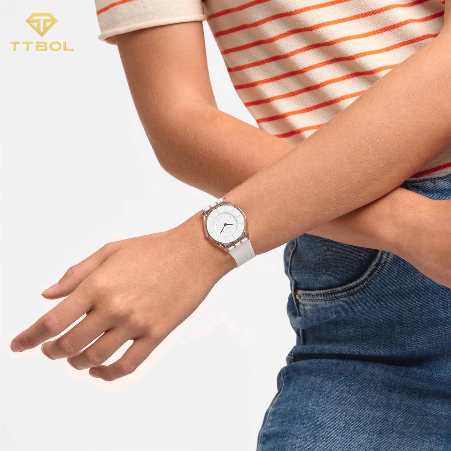 ساعت مچی سواچ SWATCH WHITE CLASSINESS SS08K102-S14 — تصویر ۳
