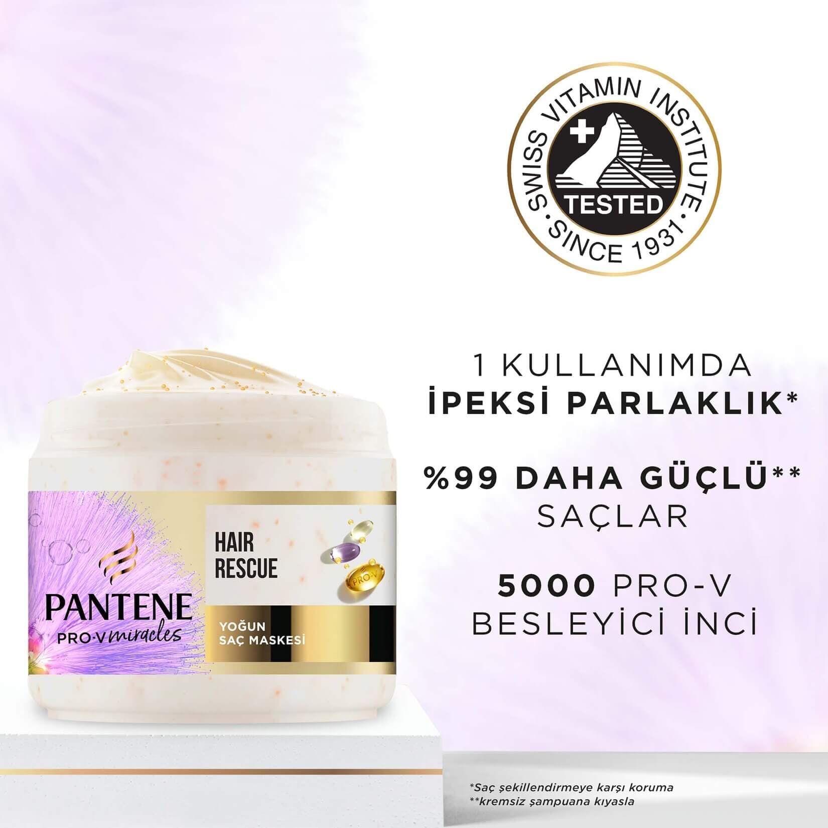 ماسک مو ترمیم کننده پروتئین و بیوتین پنتن Hair Rescue حجم 300 میل — تصویر ۲