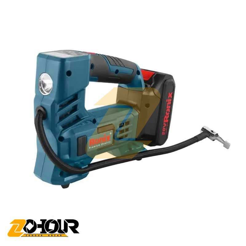 مینی کمپرسور شارژی رونیکس 20 ولت مدل Ronix 8605 — تصویر ۳