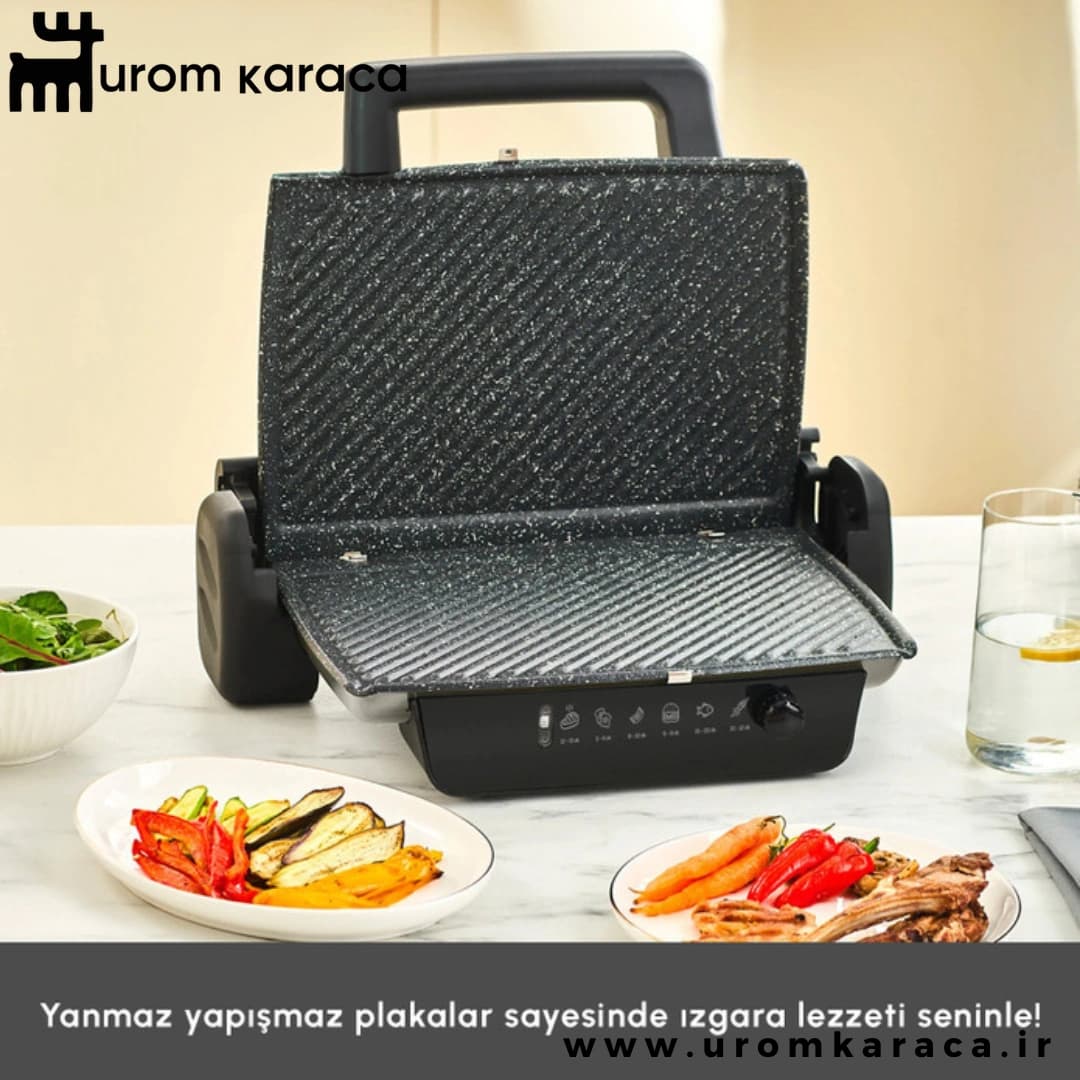 ساندویچ ساز و گریل کاراجا Crust Grill خاکستری — تصویر ۶