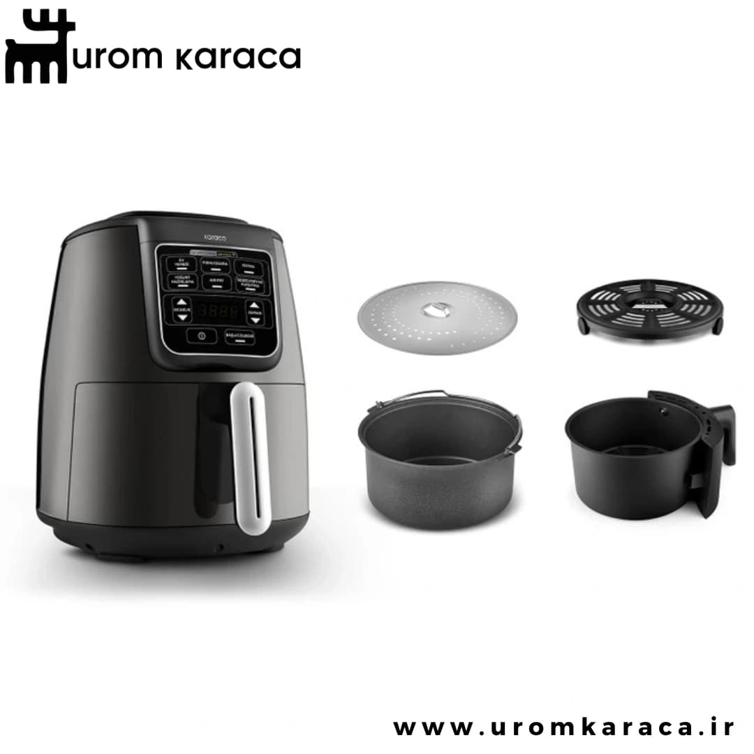 هواپز و سرخ کن سخنگو کاراجا Connect Air Pro Cook XL طوسی — تصویر ۲